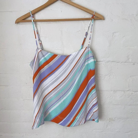 Astr The Label Satire Rainbow Striped Sleeveless Top Size S - Picture 4 of 9